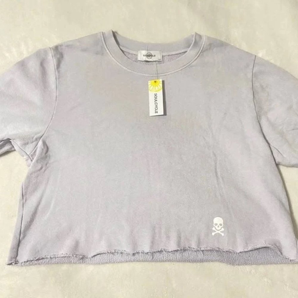 SoulCycle Casey Crop Lilac Sweatshirt